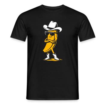 Banane cow-boy avec attitude - T-shirt homme - noir - Devant - AI Model Male 178 light (178cm)