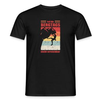 Ich bin Bergtags nicht erreichbar - Männer T-Shirt - Schwarz - Vorne - AI Model Male 178 light (178cm)
