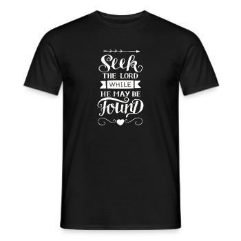 Seek the Lord - T-shirt homme - noir - Devant - AI Model Male 178 light (178cm)