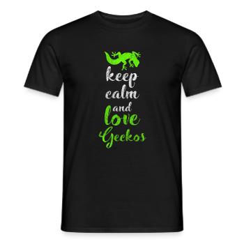 Reptilien Tropisch Haustier Eidechsenliebhaber - Männer T-Shirt - Schwarz - Vorne - AI Model Male 178 light (178cm)