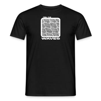 Feel The Waves #1 - Black Shirt - Männer T-Shirt - Schwarz - Vorne - AI Model Male 178 light (178cm)