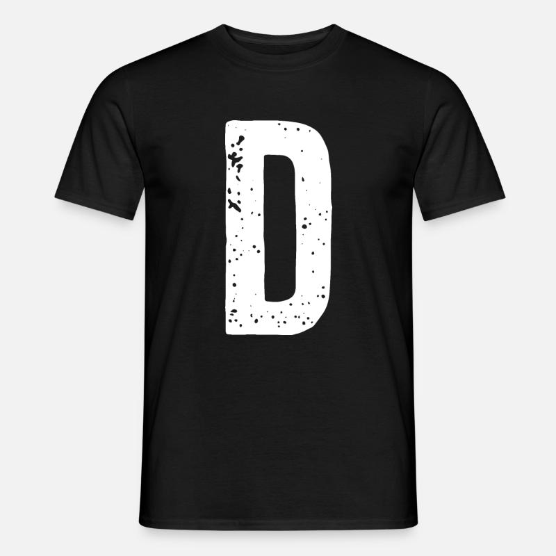 D-Buchstabe - Männer T-Shirt - Schwarz