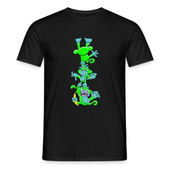 Ne donne pas de sucre au singe vert néon! - T-shirt homme - noir - Devant - AI Model Male 178 light (178cm)