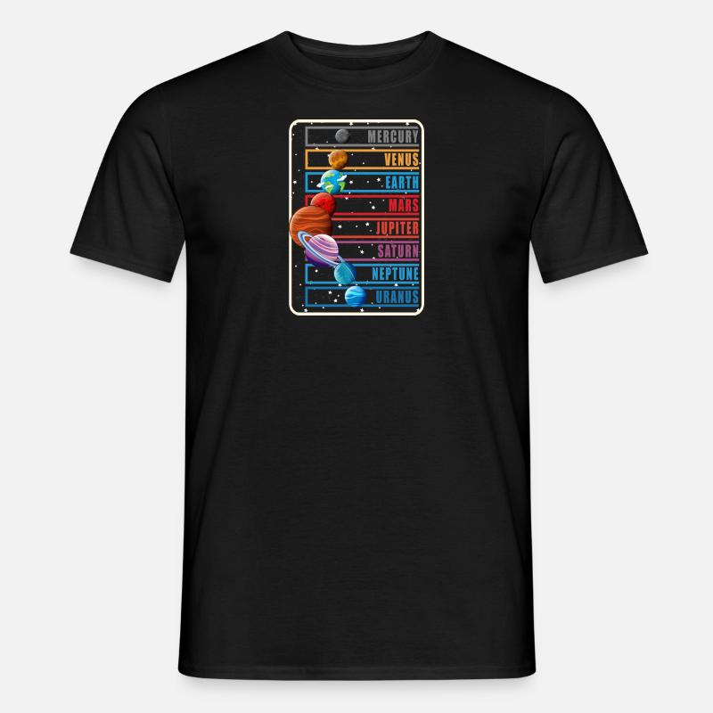 Solar system planets astronomer science - Men’s T-shirt - black