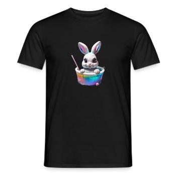 Bunny Cutie - Männer T-Shirt - Schwarz - Vorne - AI Model Male 178 light (178cm)