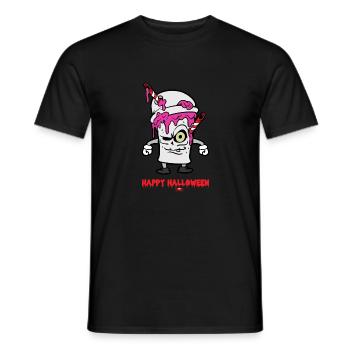 Halloween Monster Zombie Horror Trick or Treat - Men's T-Shirt - black - Front - AI Model Male 178 light (178cm)
