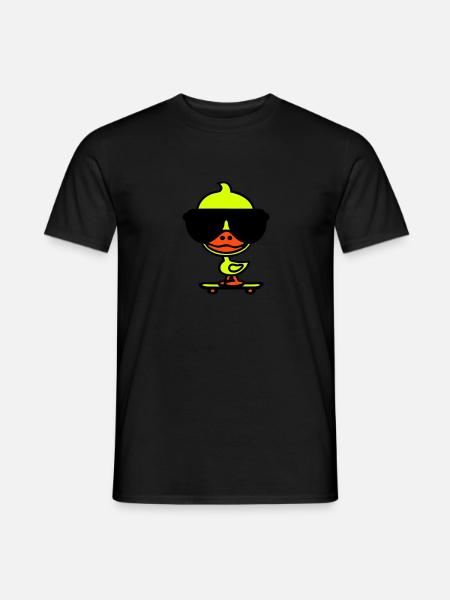 Cool Duck Skateboard - Men's T-Shirt - black