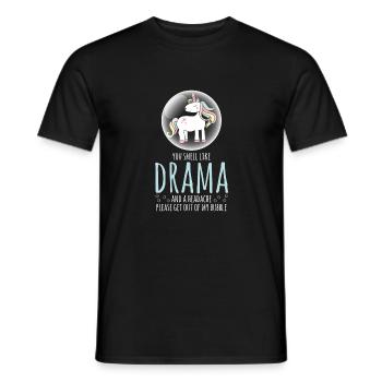 Unicorn You Smell Like Drama and A Headache Please - T-shirt homme - noir - Devant - AI Model Male 178 light (178cm)