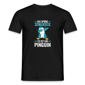 Das Tier in mir ist ein Pinguin - Männer T-Shirt - Schwarz - Vorne - AI Model Male 178 light (178cm)