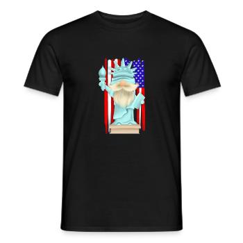 Gnome Of Liberty - Men's T-Shirt - black - Front - AI Model Male 178 light (178cm)