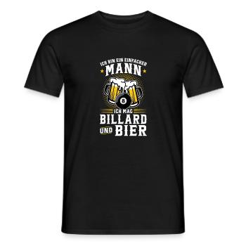 Billard Spieler Billard Billard Spiel Geschenk - Männer T-Shirt - Schwarz - Vorne - AI Model Male 178 light (178cm)