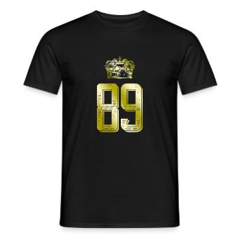 89 Number crown - Men's T-Shirt - black - Front - AI Model Male 178 light (178cm)