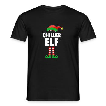 Weinachten Weihnachtself Chiller Elf Elfen - Männer T-Shirt - Schwarz - Vorne - AI Model Male 178 light (178cm)