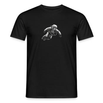 Astronauten Katze - Männer T-Shirt - Schwarz - Vorne - AI Model Male 178 light (178cm)