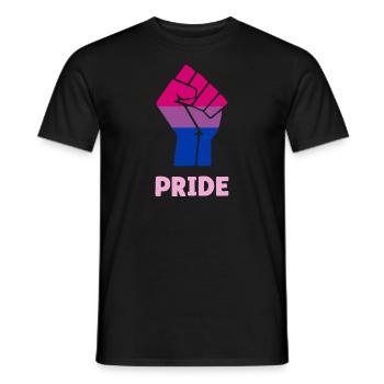 Bisexual Pride Fist Design pour l’égalité - T-shirt homme - noir - Devant - AI Model Male 178 light (178cm)