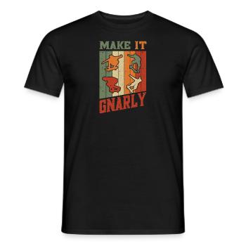 Conception de planche à roulettes pour skateboarder - T-shirt homme - noir - Devant - AI Model Male 178 light (178cm)