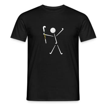 joueur de hockey sur gazon heureux-joueur de hockey sur gazon - T-shirt homme - noir - Devant - AI Model Male 178 light (178cm)