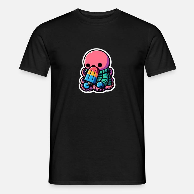 Popsicle octopus - Männer T-Shirt - Schwarz