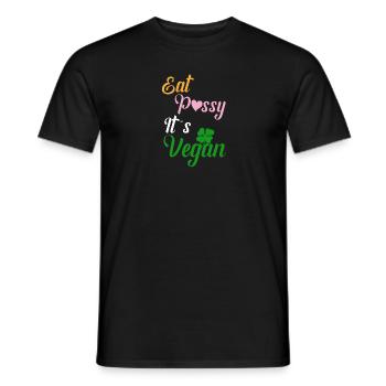 MANGEZ-LE VÉGÉTALIEN - T-shirt homme - noir - Devant - AI Model Male 178 light (178cm)