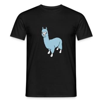 Alpaga (les couleurs peuvent être changées) - T-shirt homme - noir - Devant - AI Model Male 178 light (178cm)