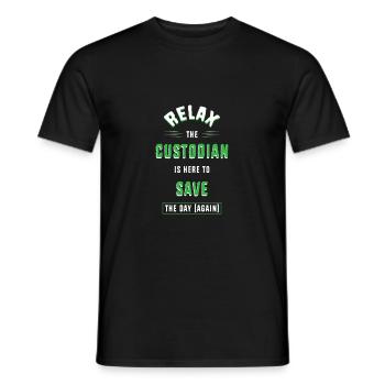 Schulhausmeister - Männer T-Shirt - Schwarz - Vorne - AI Model Male 178 light (178cm)