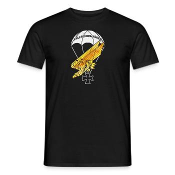 Goldener Adler - Fallschirmjäger Abzeichen - Männer T-Shirt - Schwarz - Vorne - AI Model Male 178 light (178cm)