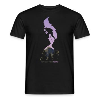 Defeat your fears. - Men's T-Shirt - black - Front - AI Model Male 178 light (178cm)
