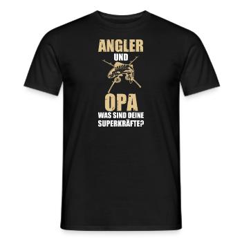 Fisch Fischer Angler angeln Geschenk - Männer T-Shirt - Schwarz - Vorne - AI Model Male 178 light (178cm)