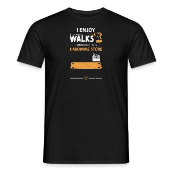 I Enjoy Romantic Walks Through T... - Männer T-Shirt - Schwarz - Vorne - AI Model Male 178 light (178cm)