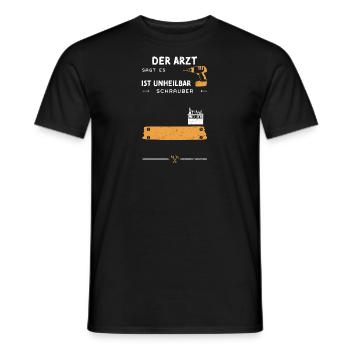 The doctor says it is incurable s... - Men's T-Shirt - black - Front - AI Model Male 178 light (178cm)