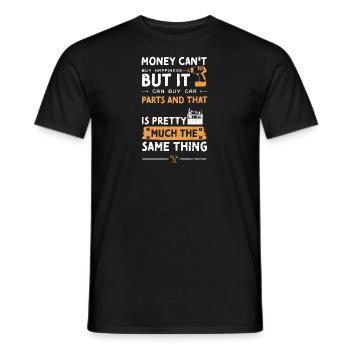 Money Can't Buy Happiness But It... - Men's T-Shirt - black - Front - AI Model Male 178 light (178cm)