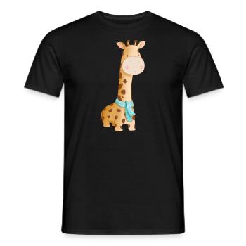 Giraffe Familie Mama Baby T-Shirt - Männer T-Shirt - Schwarz - Vorne - AI Model Male 178 light (178cm)