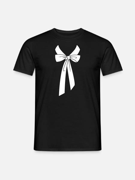 Shirt collar with bow - Men's T-Shirt - black