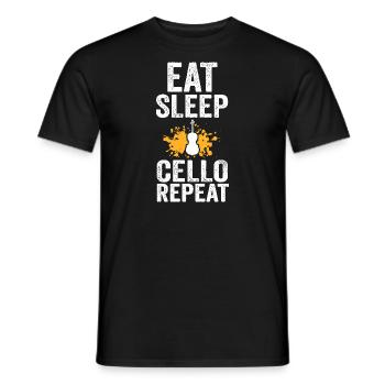 Cello Musik Cellospieler Geschenk - Männer T-Shirt - Schwarz - Vorne - AI Model Male 178 light (178cm)