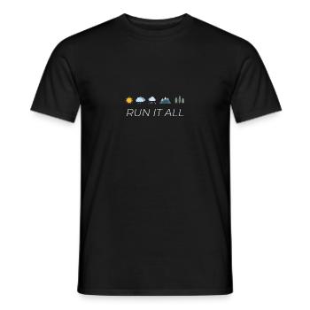 Course à pied Marathon Semi-Marathon Jogging Coureurs - T-shirt homme - noir - Devant - AI Model Male 178 light (178cm)