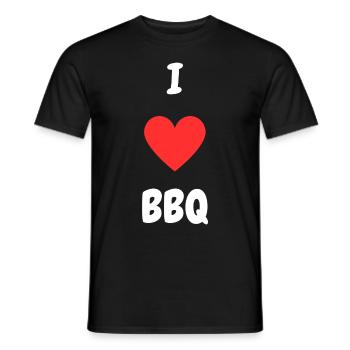 I Love BBQ - Männer T-Shirt - Schwarz - Vorne - AI Model Male 178 light (178cm)