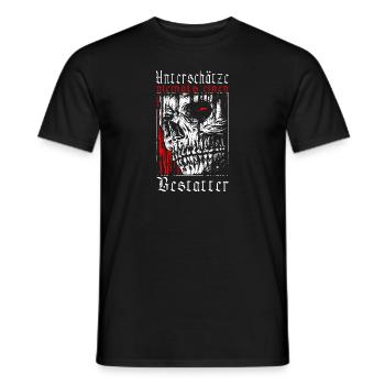 Unterschätze niemals einen Bestatter - Männer T-Shirt - Schwarz - Vorne - AI Model Male 178 light (178cm)