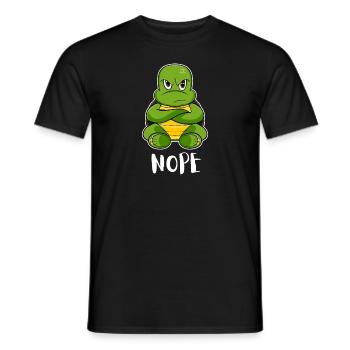 Nope Funny Lazy Turtle - Men's T-Shirt - black - Front - AI Model Male 178 light (178cm)