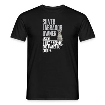 Silver Labrador Retriever Silver Lab - T-shirt homme - noir - Devant - AI Model Male 178 light (178cm)