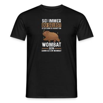 Wombat - Männer T-Shirt - Schwarz - Vorne - AI Model Male 178 light (178cm)