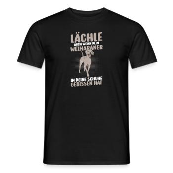 Hund Weimaraner - Männer T-Shirt - Schwarz - Vorne - AI Model Male 178 light (178cm)