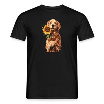 Golden Retriever - Männer T-Shirt - Schwarz - Vorne - AI Model Male 178 light (178cm)