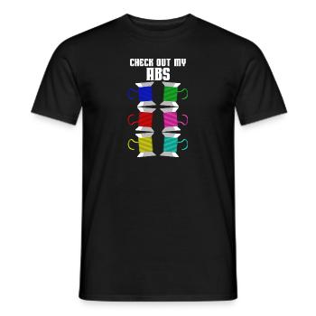 Check Out My Abs - 3D Printer - Men's T-Shirt - black - Front - AI Model Male 178 light (178cm)