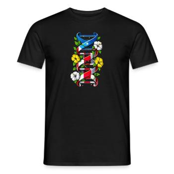 Puerto Rico Boricua DNA Chain - Men's T-Shirt - black - Front - AI Model Male 178 light (178cm)