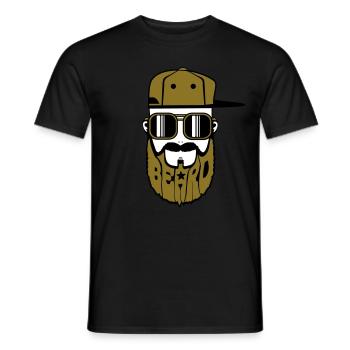 logo beard hiphop - T-shirt homme - noir - Devant - AI Model Male 178 light (178cm)
