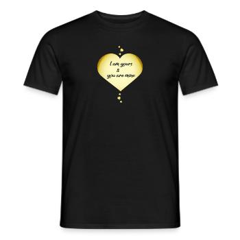 Couples amoureux Coeur d’amour - T-shirt homme - noir - Devant - AI Model Male 178 light (178cm)