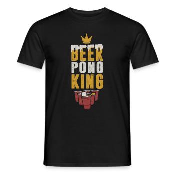 Beerpong King - équipe de boisson - T-shirt homme - noir - Devant - AI Model Male 178 light (178cm)