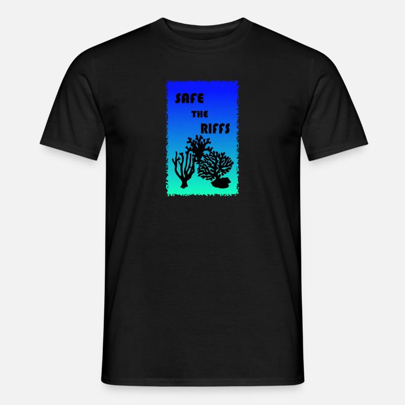 Safe the riffs - Männer T-Shirt - Schwarz