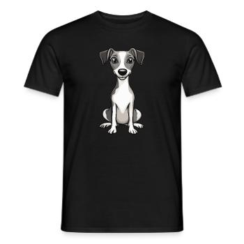 Whippet Chien Mignon - T-shirt homme - noir - Devant - AI Model Male 178 light (178cm)