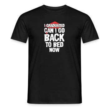 I Graduated Can I Go Back to Bed Now - T-shirt homme - noir - Devant - AI Model Male 178 light (178cm)